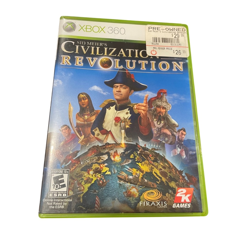 Sid Meiers Civilization Revolution Xbox 360 Strategy Game 2K Firaxis Complete